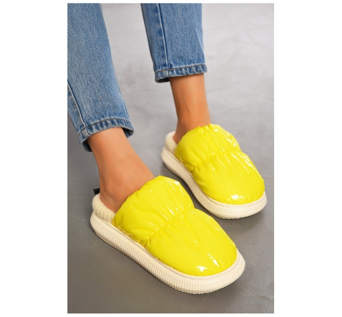 Тапочки домашние женские желтого цвета 194788L
