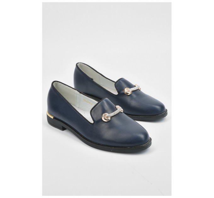 Туфли для девочки темно-синего цвета 195020L