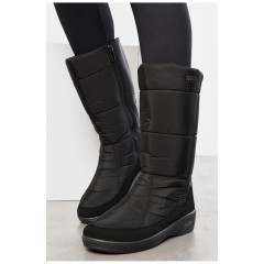 Дутики женские на меху черного цвета 195336L