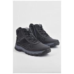 Ботинки мужские зимние на меху черного цвета 195357L