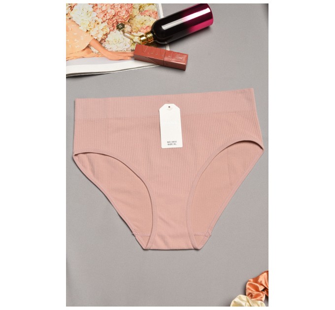 Трусы женские полубатальные розового цвета 195631L.