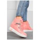 Черевики жіночі зимові на хурті рожевого кольору 195686L