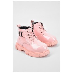 Ботинки детские для девочки демисезонные розового цвета 195883L