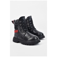 Ботинки детские для девочки зимние черного цвета 196174L