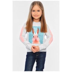 Світшот дитячий для дівчинки світло-сірого кольору 196532L