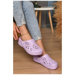 Крокси жіночі бузкового кольору 196641L