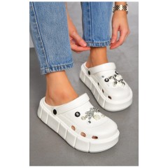 Крокси жіночі білого кольору 196876L
