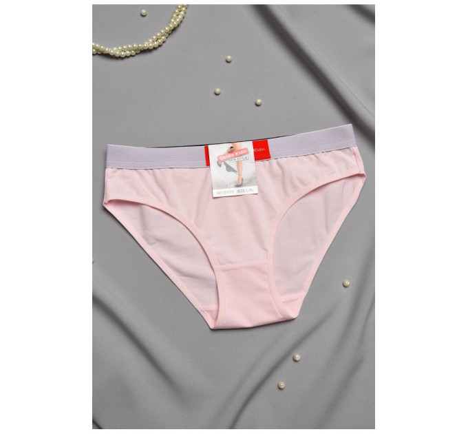 Труси жіночі однотонні світло-рожевого кольору 197024L
