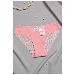 Труси жіночі однотонні світло-рожевого кольору 197035L