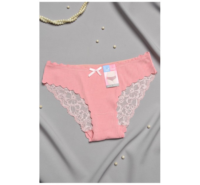 Труси жіночі однотонні світло-рожевого кольору 197035L