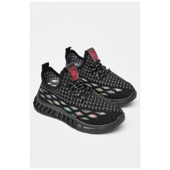 Детские кроссовки для мальчика текстильные черного цвета 197286L