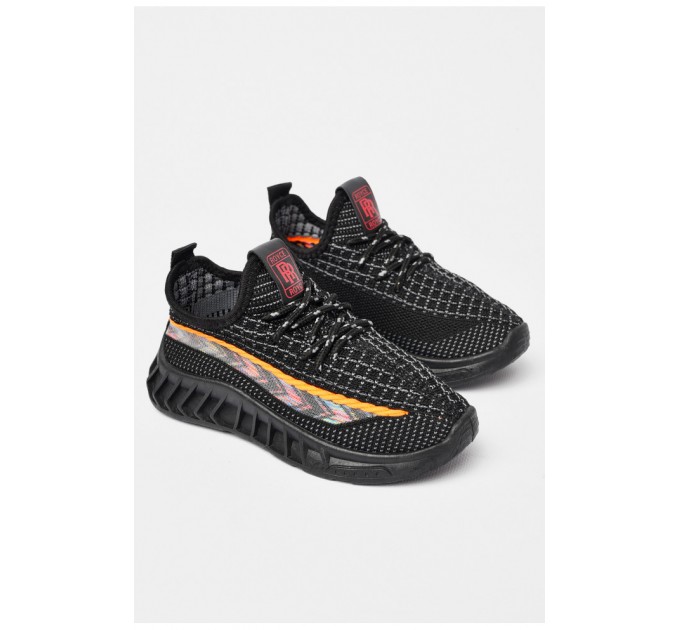 Кросівки дитячі для хлопчика текстильні чорного кольору 197292L