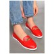 Туфлі-лофери жіночі червоного кольору 197410L