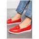 Туфлі-лофери жіночі червоного кольору 197411L