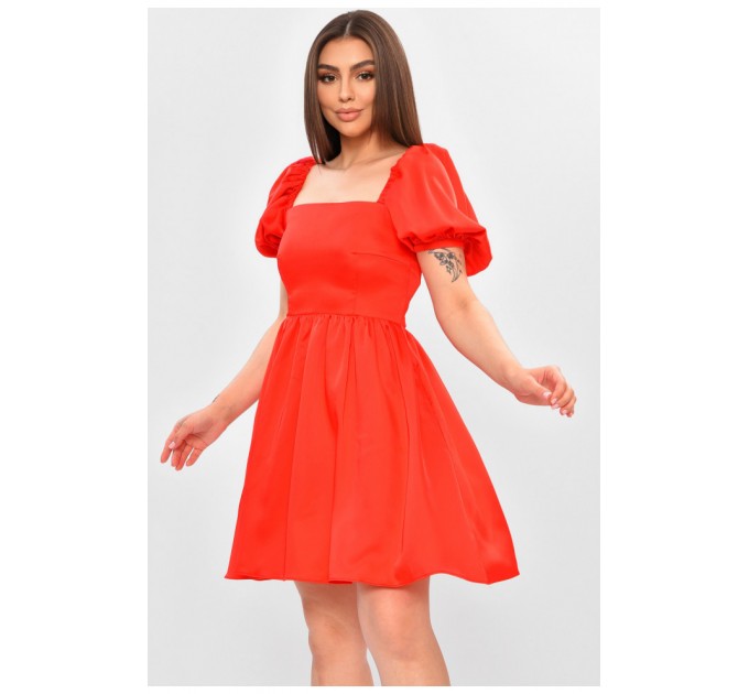 Сукня жіноча атласна червоного кольору 197492L
