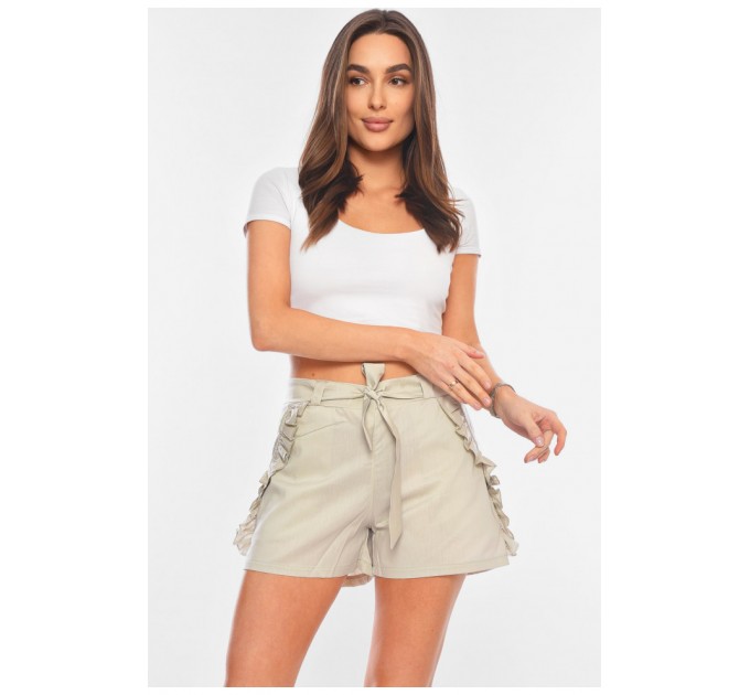 Шорты женские светло-серого цвета 198692L