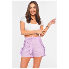Шорты женские лилового цвета 198696L