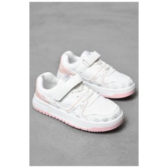 Детские кроссовки бело-розового цвета 198737L