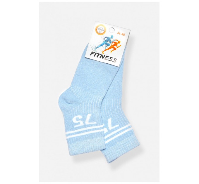 Шкарпетки жіночі демісезонні блакитного кольору 198789L