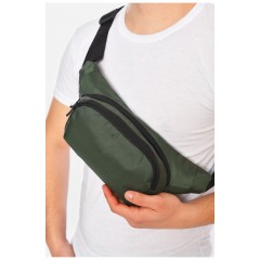 Бананка жіноча темно-зеленого кольору однотонна 199059L