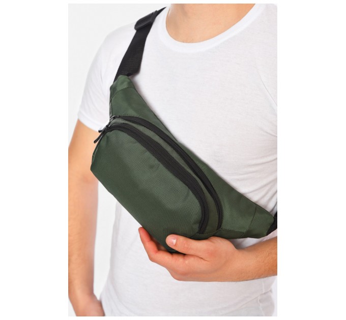 Бананка жіноча темно-зеленого кольору однотонна 199059L