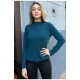 Кофта жіноча на флісі темно-зеленого кольору 199137L