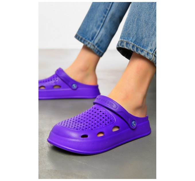 Крокси жіночі фіолетового кольору 199177L