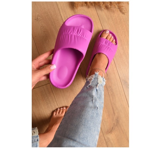 Шльопанці піна жіночі кольору фуксії 199300L