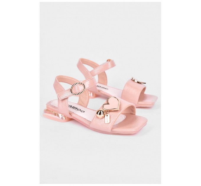 Босоніжки дитячі для дівчинки світло-рожевого кольору 199533L