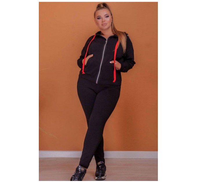 Спортивний костюм жіночий чорного кольору 199866L