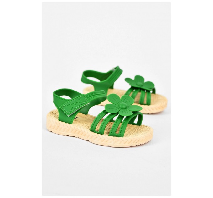 Босоніжки дитячі силіконові зеленого кольору 199980L