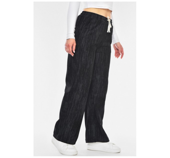 Штани жіночі чорного кольору з принтом 200009L