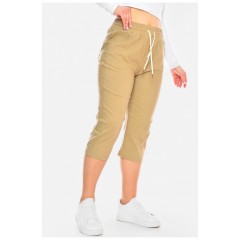 Бриджі жіночі бежевого кольору 200076L