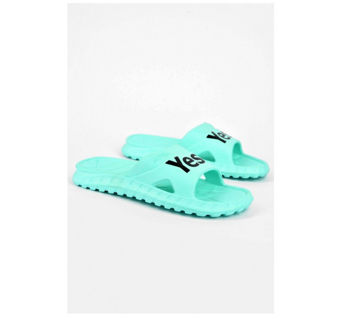Шльопанці піна жіночі м`ятного кольору 200105L