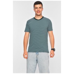 Футболка чоловіча напівбатальна зеленого кольору 200114L Футболка чоловіча напівбатальна зеленого кольору 200114L