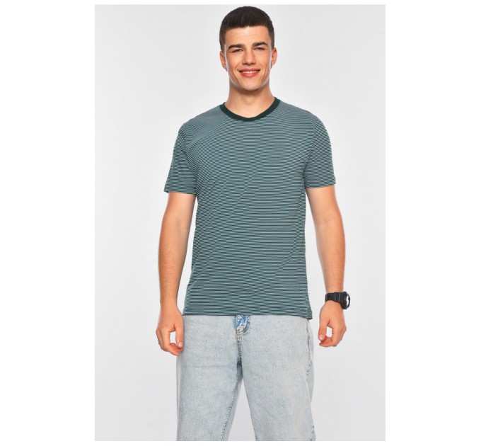 Футболка чоловіча напівбатальна зеленого кольору 200114L