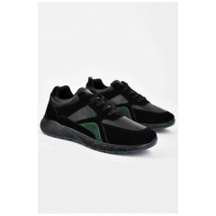 Кроссовки мужские черного цвета на шнуровке 200166L