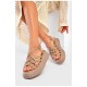 Босоніжки жіночі бежевого кольору 200262L