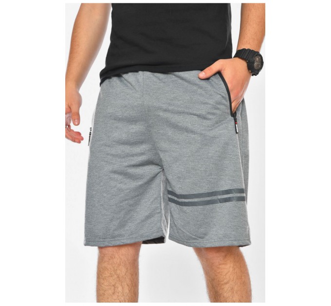 Шорти чоловічі однотонні сірого кольору 200674L