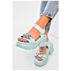 Босоніжки жіночі блакитного кольору 201000L
