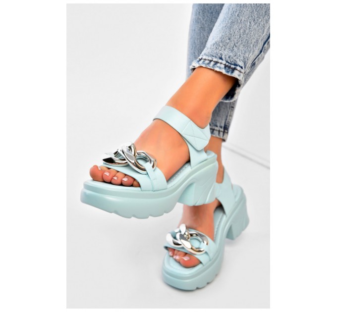 Босоніжки жіночі блакитного кольору 201000L