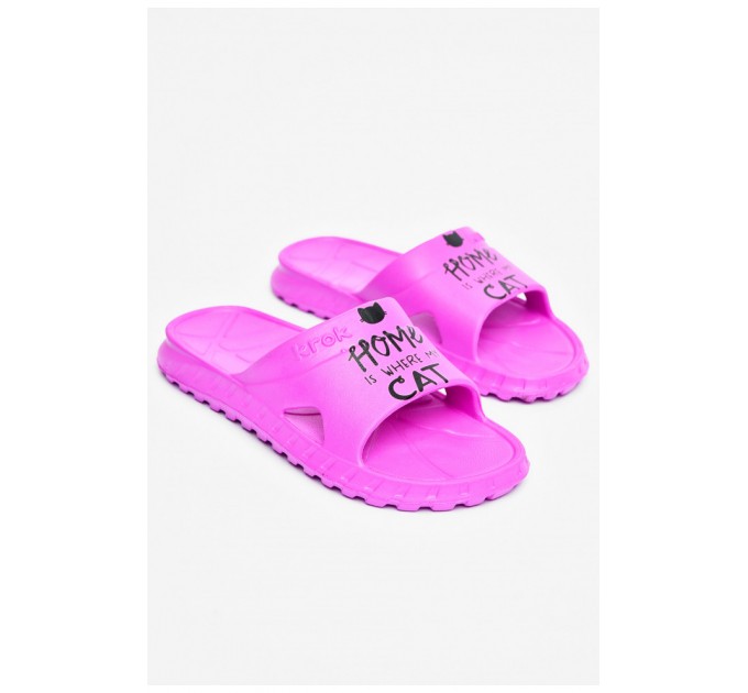 Шльопанці піна жіночі кольору фуксії 201086L