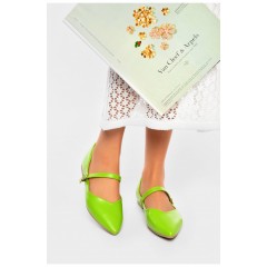Балетки жіночі зеленого кольору 201163L
