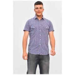Сорочка чоловіча фіолетового кольору в клітинку 201535L