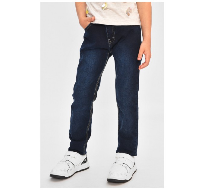 Джинси дитячі для дівчинки темно-синього кольору 201625L
