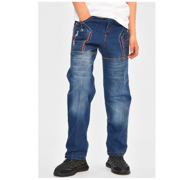 Джинси дитячі для хлопчика темно-синього кольору 201636L