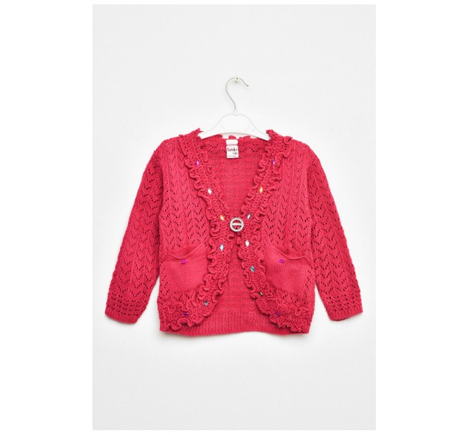 Кофта дитяча для дівчинки малинового кольору 201739L