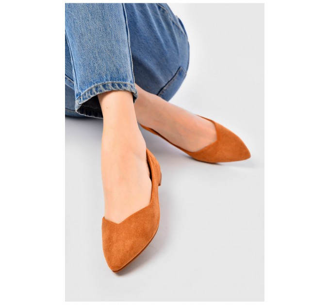 Балетки женские светло-коричневого цвета 201840L