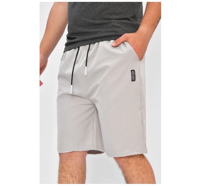 Шорти чоловічі однотонні світло-сірого кольору 201859L