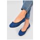 Балетки жіночі темно-синього кольору текстиль 201915L